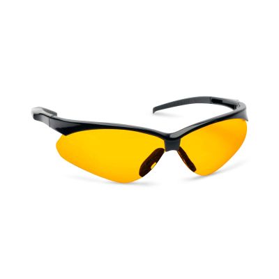 Walker's Crosshair Sport Shooting Glasses - Lightweight Impact-Resistant Polycarbonate Lenses Soft Non-Slip Adjustable UV Protection Hunting Range Shooting Sports Glasses, Amber