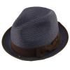 Epoch Men's Classy Travel Crushable 2tone Derby Fedora Upturn Curl Brim Hat (as1, Alpha, s, m, Navy) view 1