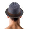 Epoch Men's Classy Travel Crushable 2tone Derby Fedora Upturn Curl Brim Hat (as1, Alpha, s, m, Navy) view 4