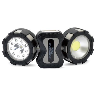 Cyclops Dual Cob Folding Utility Light with Magnets and Hanger | Powerful Multifunctional Adjustable Compact Portable Worklamp with Tri-Light