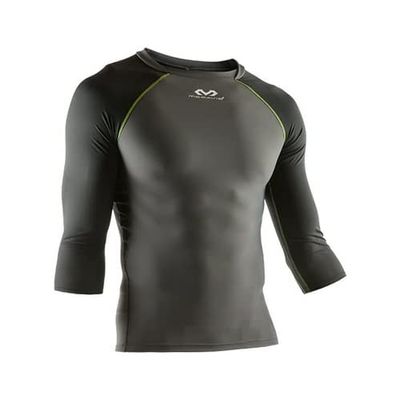 McDavid 3/4 Sleeve Recovery Max Shirt - White/Charcoal/Bright Teal - Medium