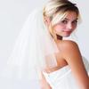 Aukmla Short Bridal Veil Shoulder Length with Comb Wedding Veil Soft Tulle Simple Single Tier Veil, 40 CM (Ivory) view 2