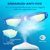 Aegend Swim Goggles, 2 Pack UV Protection, Adjustable, Anti Fog Swimming Goggles No Leaking Adult Men Women Youth, Bright Blue & Aqua view 3