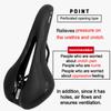 GORIX Bike Saddle Seat Comfortable Cushion with Rail Mountain Road Bicycle for Men and Women (GX-C19) (BlackCeleste) view 4