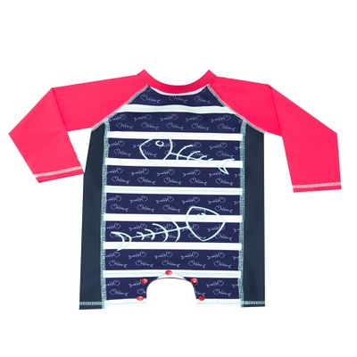 Color Fingers Sunsuit/Swimsuit with Snap Buttons, As Shown, 6/12