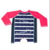 Color Fingers Sunsuit/Swimsuit with Snap Buttons, As Shown, 6/12 view 1