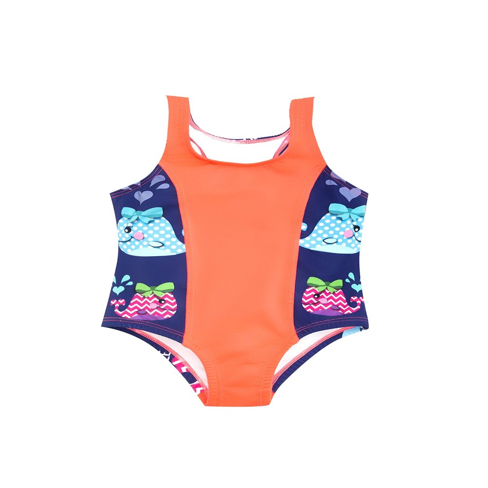 Color Fingers Baby Girl's Swimsuit, As Shown