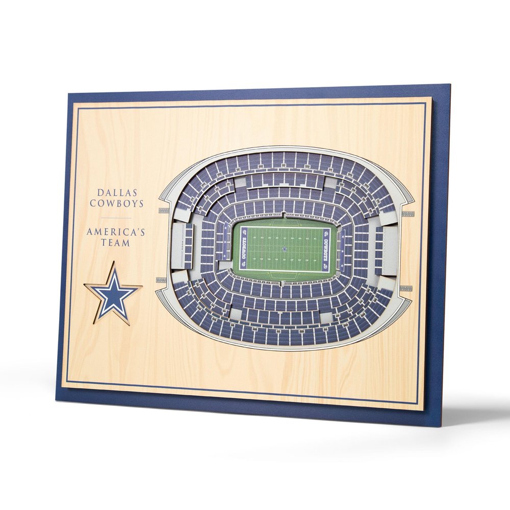 YouTheFan NFL 5-Layer 17 x 13 StadiumViews 3D Wall Art, One Size, Dallas Cowboys