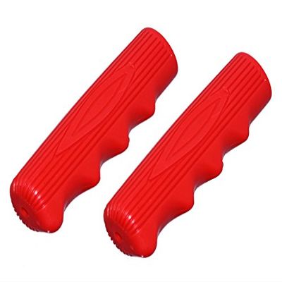 Alta Kraton Rubber Solid Color Bike Grips, Multiple Colors (Red)