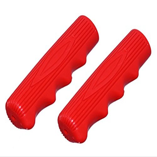 Alta Kraton Rubber Solid Color Bike Grips, Multiple Colors (Red)