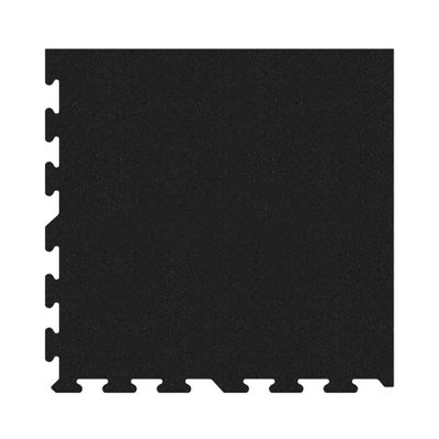 IncStores 8mm Thick Strong Rubber Interlocking Floor Tiles | Flexible Recycled Rubber for a Stronger and Safer Basement, Home Gym, Shed, or Trailer | Black, 1 Corner Tile