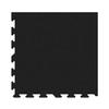 IncStores 8mm Thick Strong Rubber Interlocking Floor Tiles | Flexible Recycled Rubber for a Stronger and Safer Basement, Home Gym, Shed, or Trailer | Black, 1 Corner Tile view 1