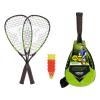 Talbot-Torro Speed-Badminton Set Speed 5500, 2 handy Alu-Rackets 56,5 cm, 6 wind- resistant Shuttles, in trendy Backpack, limegreen-black, 490115 view 1