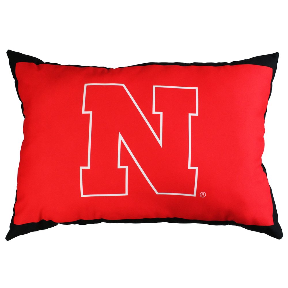 College Covers Everything Comfy Nebraska Cornhuskers 20" x 28" Fully Stuffed Big Logo Pillow