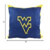 College Covers Everything Comfy West Virginia Mountaineers 20" x 28" Fully Stuffed Big Logo Pillow view 3