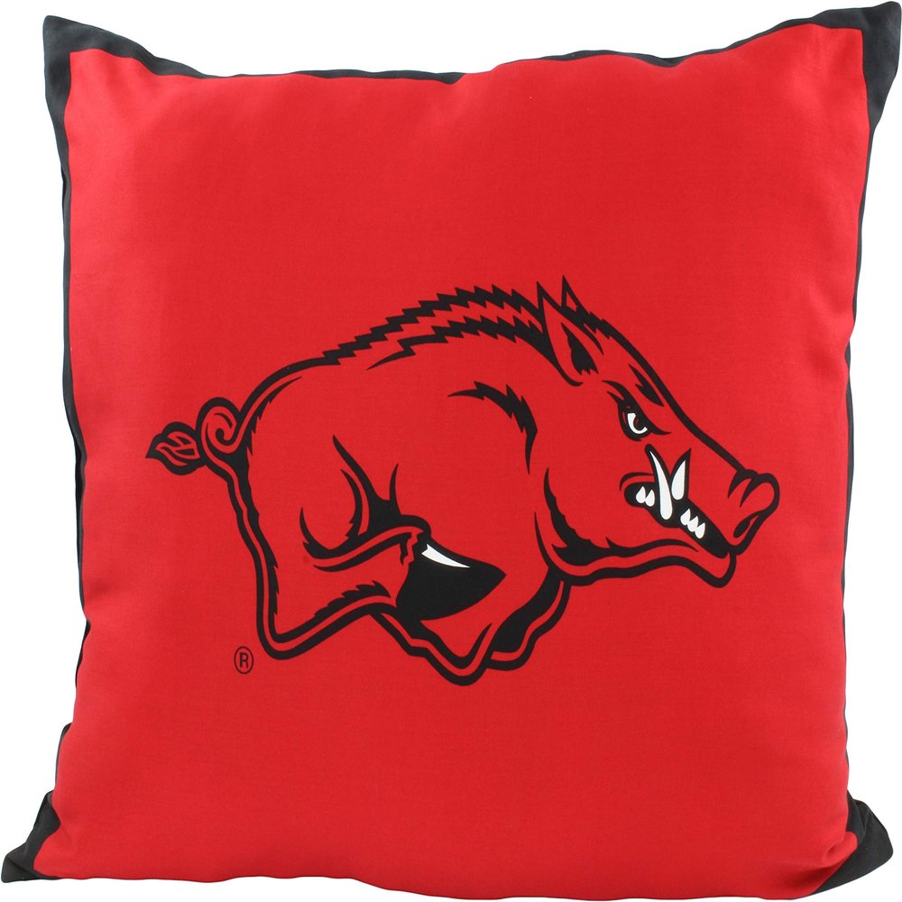 College Covers Everything Comfy Arkansas Razorbacks 20" x 28" Fully Stuffed Big Logo Pillow