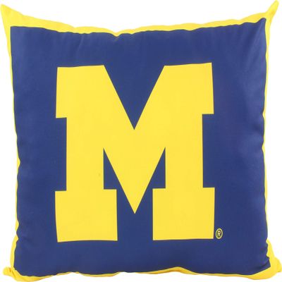 College Covers Everything Comfy Michigan Wolverines 20" x 28" Fully Stuffed Big Logo Pillow