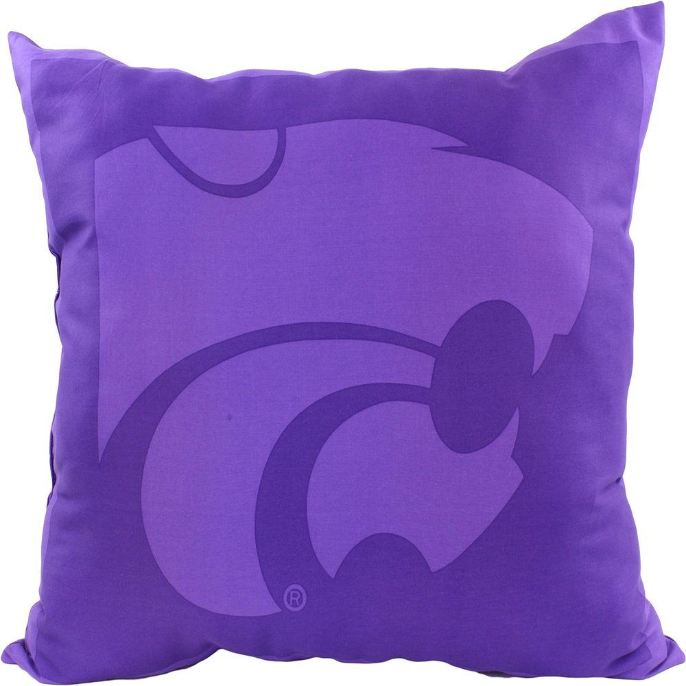 College Covers Everything Comfy Kansas State Wildcats 20" x 28" Fully Stuffed Big Logo Pillow