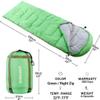 3-4 Season Sleeping Bag for Adults & Kids, Lightweight Warm Cold Weather Camping Bag with Waterproof Compression Sack  Portable for Hiking, Backpacking, Traveling & Outdoor Adventures (Green) view 2