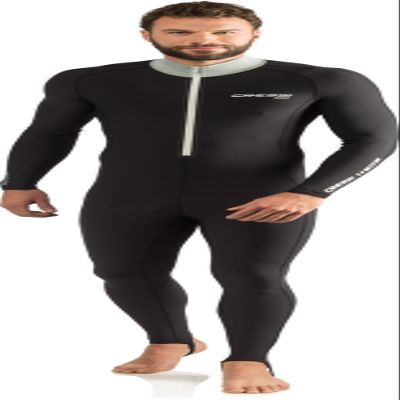 Cressi Skin Full Body Rash Guards, Black/Silver, L