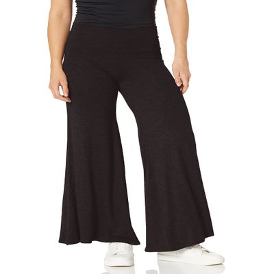 Star Vixen Women's Petite Petite Stretch Rayon Jersey Wide-Leg Palazzo Pant Pants, Black, PXL