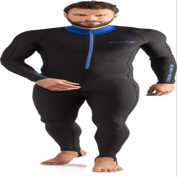 Cressi Skin Full Body Rash Guards, Black/Blue, XS