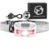 Foxelli USBCRechargeable LED Headlamp UltraLight 2.4oz & Bright180Lumens Red/White Light, 5Modes, IPX5 Waterproof, 40h Runtime for Trail Running, Camping, Hiking view 1