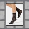 CALZITALY 3 Pairs Women Pop Socks, Sheer Everyday Ankle Socks in 3 Different Designs: Dots, Stripes and Geometric (One Size, Black) view 4