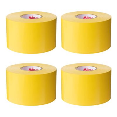 MIKASA LTV-5025 Y Line Tape, Yellow Vinyl (Stretchable Type), Width 2.0 inches (50 mm) x 9.8 ft (25 m) x 4 Rolls
