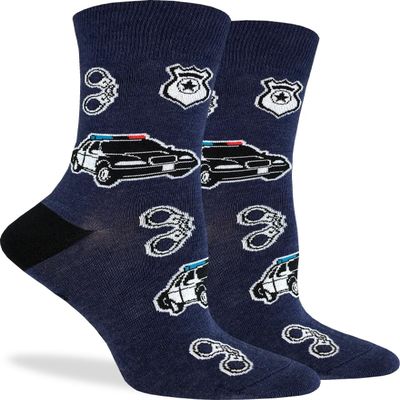 Good Luck Sock Women's Police Socks, Adult, Shoe Size 5-9