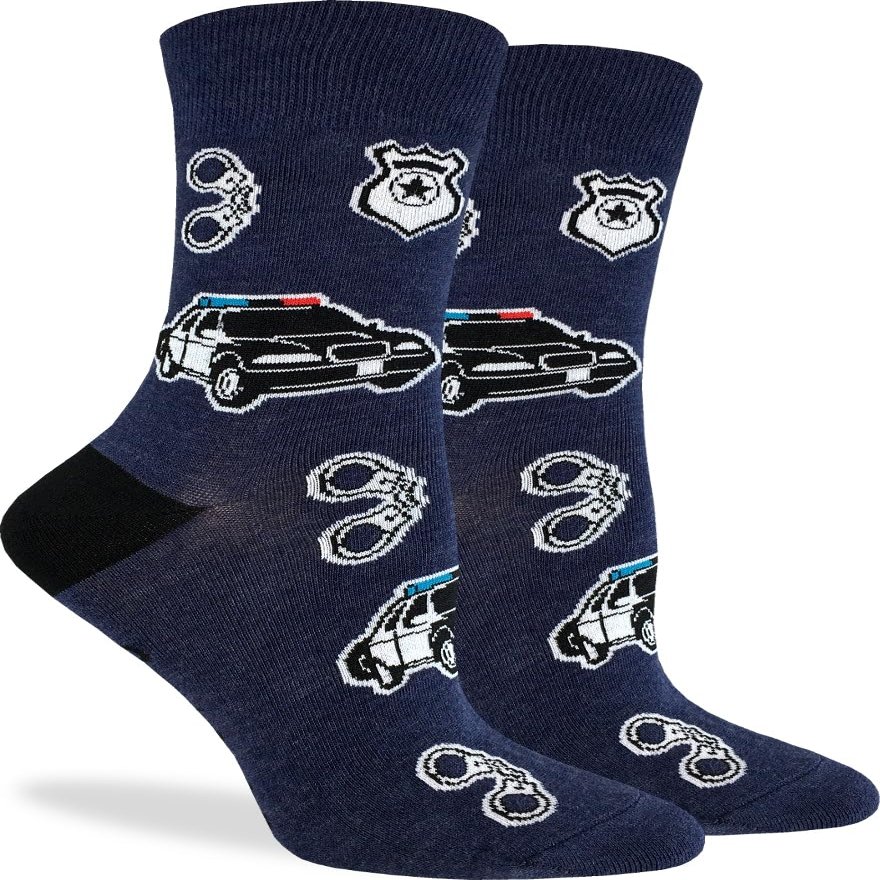 Good Luck Sock Women's Police Socks, Adult, Shoe Size 5-9