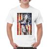 Marilyn Hollywood Glamour Legend Starlet US Flag T-Shirt Freedom Sexy Girl Tattoos Gangsta Mens Tee Shirt White Small view 2