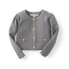 Hope & Henry Baby Girls' Milano Stitch Cardigan, 18-24 Months, Gray Heather view 1