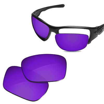 Glintbay 100% Precise-Fit Replacement Sunglass Lenses for Oakley Ten X OO9128 - Polarized Deep Purple Mirror