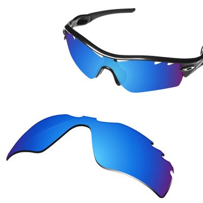 Glintbay 100% Precise-Fit Replacement Sunglass Lenses for Oakley Radar Path Vented - Polarized Ice Blue Mirror