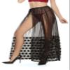 Coquette Women's Sheer Maxi Skirt, Black, One Size view 1