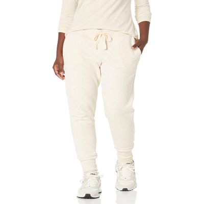 Amazon Essentials Women's Fleece Jogger Sweatpant (Available in Plus Size), Oatmeal Heather, X-Large
