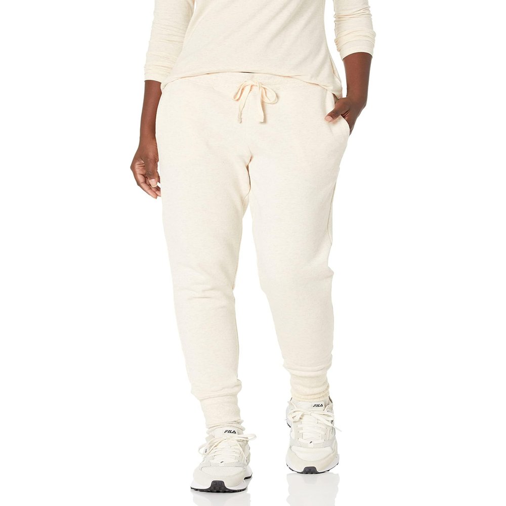 Amazon Essentials Women's Fleece Jogger Sweatpant (Available in Plus Size), Oatmeal Heather, X-Large