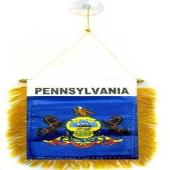 Wholesale lot 12 State Pennsylvania Mini Flag 4''x6'' Window Banner suction cup BEST Garden Outdor Decor polyester material FLAG PREMIUM Vivid Color and UV Fade Resistant