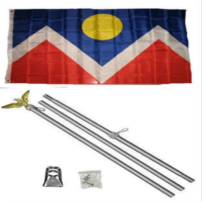 3x5 City of Denver Colorado Flag Aluminum Pole Kit Set 3x5 BEST Garden Outdor Decor polyester material FLAG PREMIUM Vivid Color and UV Fade Resistant