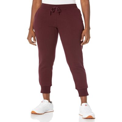 Amazon Essentials Women's Fleece Jogger Sweatpant (Available in Plus Size), Burgundy, X-Small