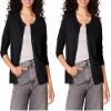 Amazon Essentials Women's Lightweight Crewneck Cardigan Sweater (Available in Plus Size), Black, Small view 1