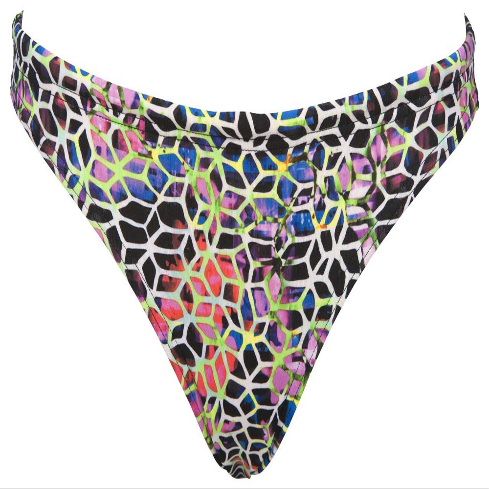 ARENA Rule Breaker Real Brief MaxLife Bikini Bottom, Black Multi-Yellow Star, XX-Small
