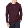 Amazon Essentials Men's Slim-Fit Long-Sleeve Henley Shirt, Burgundy, Small view 1