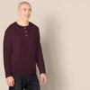 Amazon Essentials Men's Slim-Fit Long-Sleeve Henley Shirt, Burgundy, Small view 3
