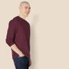 Amazon Essentials Men's Regular-Fit Crewneck T-Shirts, Long-Sleeve, Burgundy, Size X-Large, With Pocket view 3