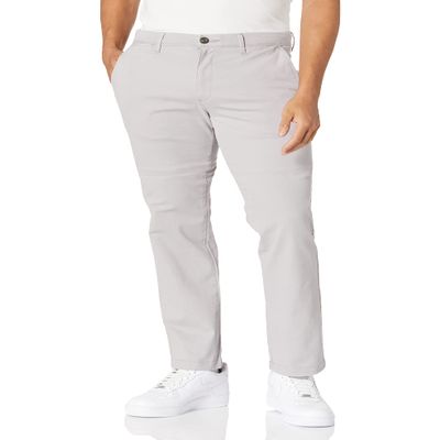 Amazon Essentials Men's Slim-Fit Casual Stretch Chino Pant, Grey, 32W x 33L