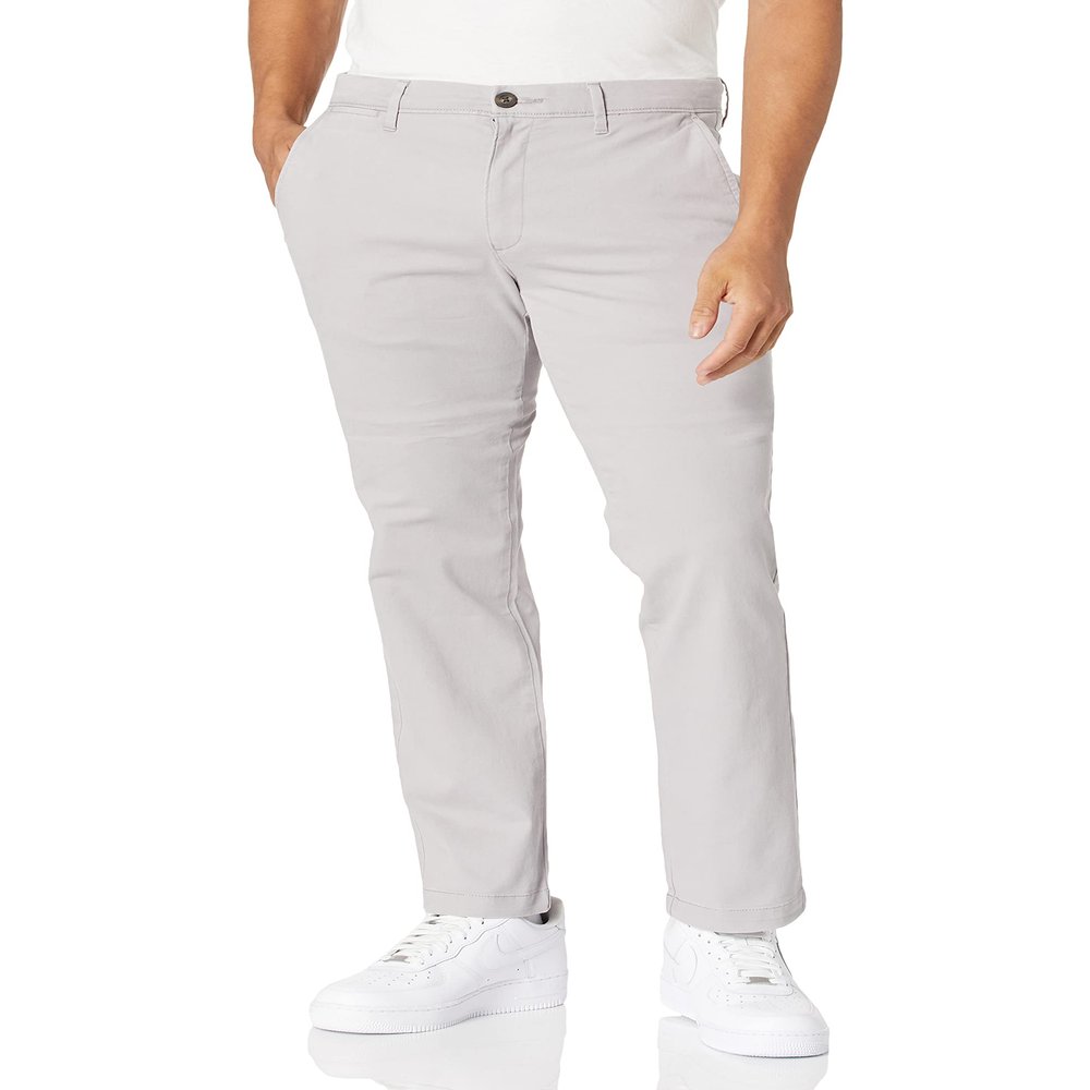 Amazon Essentials Men's Slim-Fit Casual Stretch Chino Pant, Grey, 32W x 33L