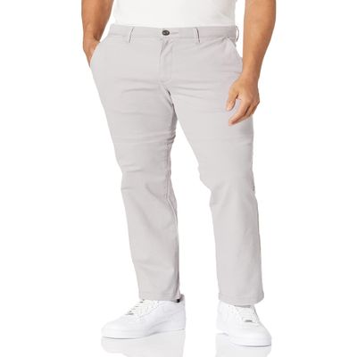 Amazon Essentials Men's Slim-Fit Casual Stretch Khaki, Light Grey, 40W x 30L