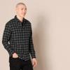 Amazon Essentials Men's Flannel Shirts Long Sleeve, Slim-Fit Button Down Plaid, Black Charcoal Buffalo Plaid, Small view 3